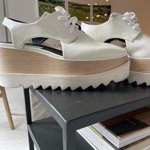 Stella McCartney White Slingback Platforms size 8.5